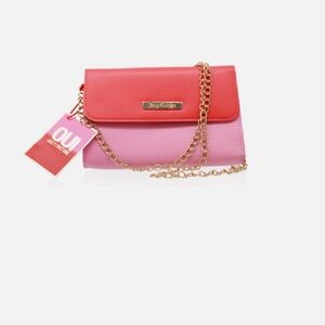 Juicy Couture- Pink and Red Crossbody Bag and unboxed Oui mini fragrance